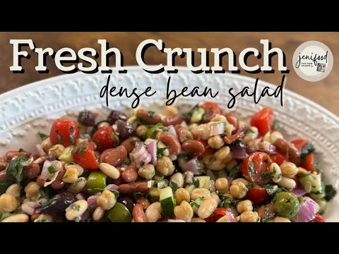 Mediterranean Crunch Dense Bean salad - So Fresh & Delicious!
