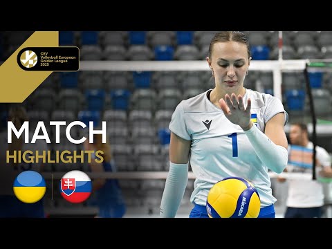  Highlights | Ukraine vs. Slovakia - CEV Volleyball European Golden League 2025 | Women 