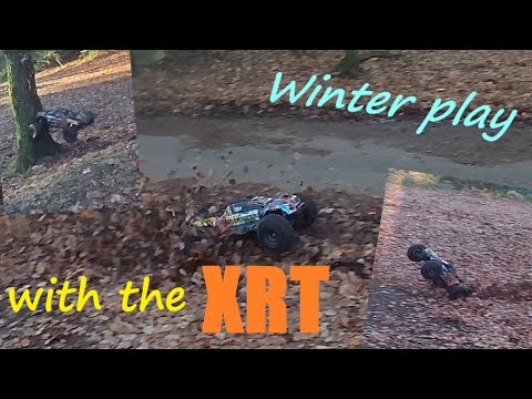 Traxxas XRT defying the cold to bring me a smile.