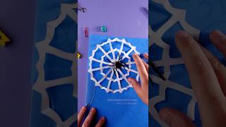 🕷️ DIY Halloween: Simple Paper Spider Web & Spider 🕸️ Step‑by‑Step Tutorial