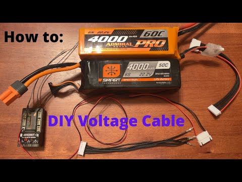 Spektrum AR Receiver: Universal Voltage Cable Assembly for Total Pack Voltage (BNF/New Stock)