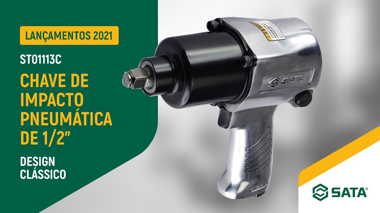 Chave de Impacto Pneumática de 1/2 - Design Clássico SATA - ST01113C