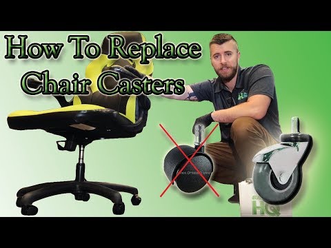 How to replace office chair casters- full install video