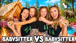 BABYSITTER VS BABYSITTER CAMPING EDITION ⛺️🔥🐻 #trending #vlog #camping #babysitting #viral #happy