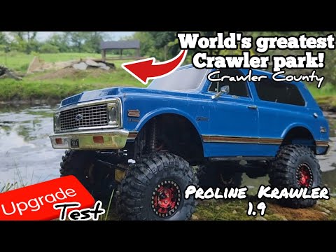 Traxxas trx4 hightrail 1.9  Proline BFG Krawler tested at Crawler County on the Chevrolet k5 blazer