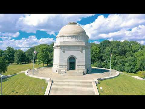 McKinley National Memorial - Canton, Ohio 4K Drone Footage