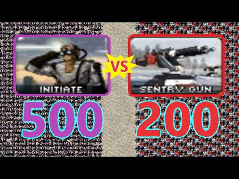 Initiates vs Sentry Gun - Same Cost - Red Alert 2