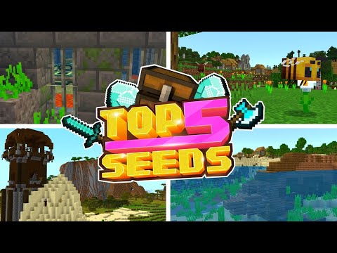 Minecraft Bedrock | TOP 5 BEST SEEDS | FOSSIL IN A TEMPLE! (PE, Xbox, PS4, Switch & W10)