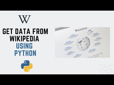 Get data from Wikipedia using python 📁