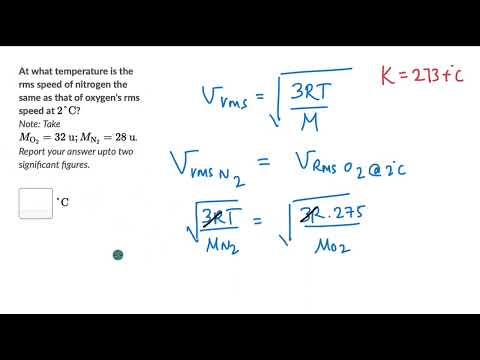 Worked example:RMS speed and average KE of gas molecules  | Kinetic theory | Physics | Khan Academy