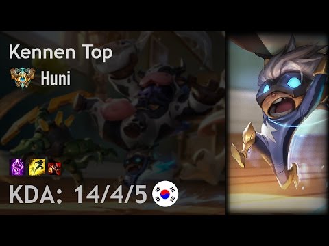 Kennen Top vs Pantheon - Huni - KR Challenger Patch 7.7