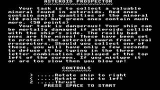 Asteroid Prospector for the BBC Micro