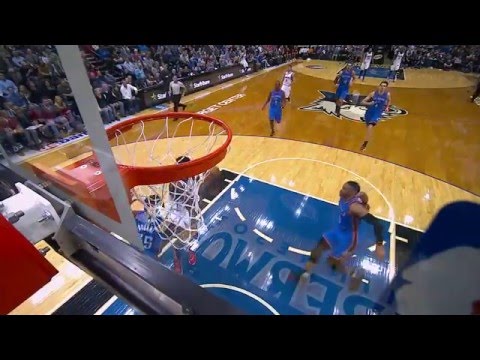 Andrew Wiggins Dunks Over Kevin Durant Thunder vs Timberwolves   Jan 26, 2016 NBA 2015 16 Season