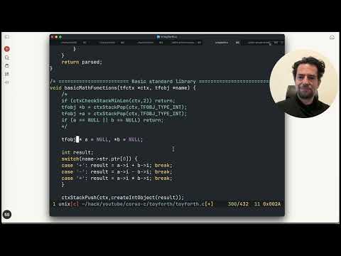 Impariamo il C, lezione 29: ToyForth, esecuzione del primo semplice programma