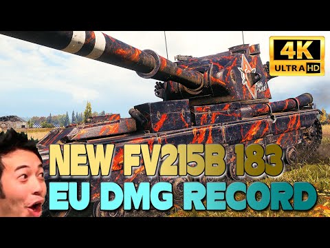 NEW FV215b 183 EU DAMAGE RECORD - World of Tanks