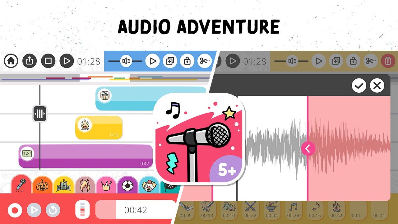 Audio Adventure App  🎤🎶 Creative sound studio for children