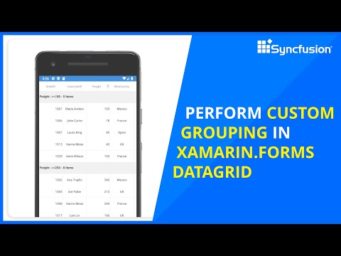 Perform Custom Grouping in Xamarin Forms DataGrid