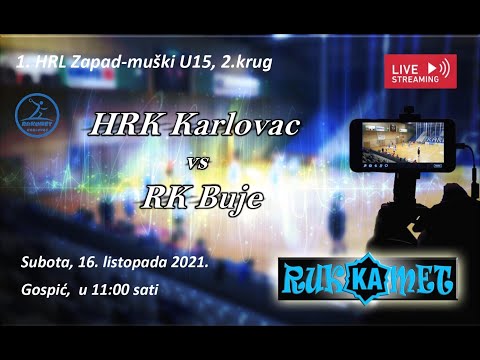 1. HRL Zapad-muški U15, 2. krug,  HRK Karlovac vs RK Buje