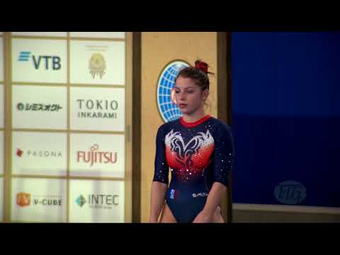 DELOGE Marie (FRA) W - 2019 Trampoline Worlds, Tokyo (JPN) - Qualification Tumbling R2