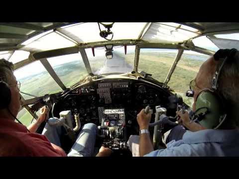 Departure of an Antonov An-2 filmed from the cockpit
