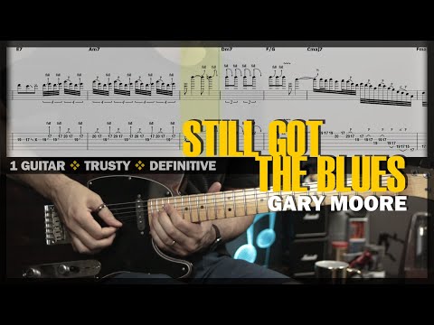 Still Got The Blues | Guitar Cover Tab | Guitar Solo Lesson | Backing Track with Vocals 🎸 GARY MOORE