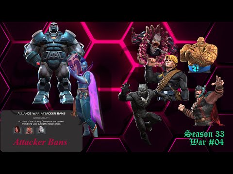 Season 33 Alliance War, War #04, SpBa vs. BLACK. Apocalypse, Sorcerer. Paths 5-2 + BPCW Boss.