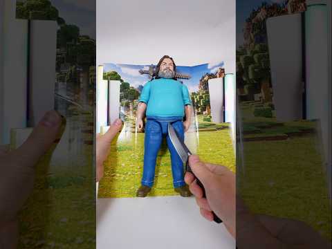 Unboxing Minecraft Movie Steve!! #minecraft #mojang #movie #actionfigures #shorts