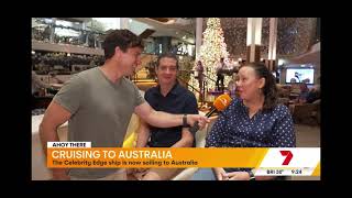 Celebrity Edge on Weekend Sunrise