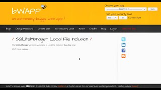 SQLiteManager Local File Inclusion