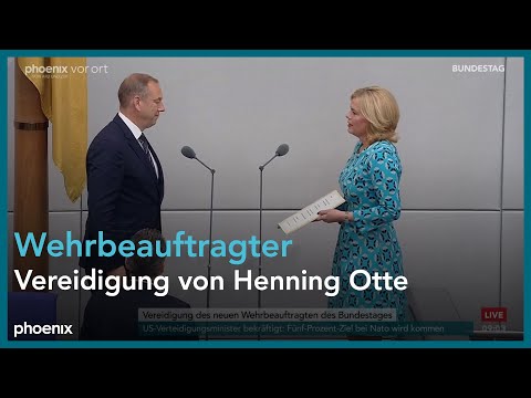Video Thumbnail: Vereidigung von Henning Otte als Wehrbeauftragter des Deutschen Bundestags am 05.06.25