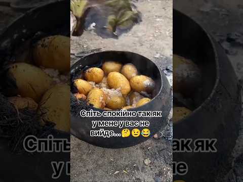 спить спокійно так як у мене у вас не вийде #мем #пікнік #банка #картопля #село#блогер