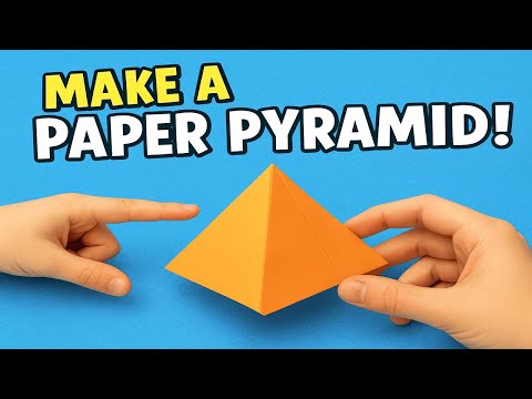 How to Make a Paper Square Pyramid (Easy Craft Tutorial) | DIY Origami Pyramid for Beginners