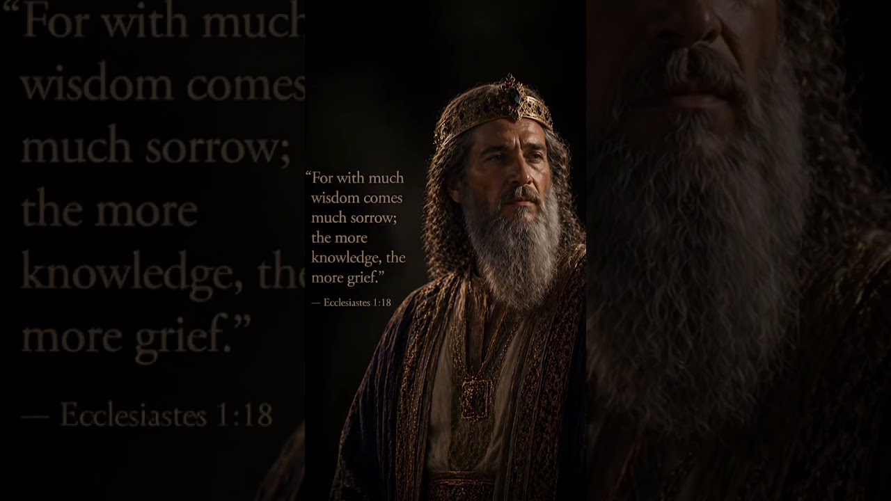 The Dark Truth About Wisdom… | King Solomon (Ecclesiastes 1:18)