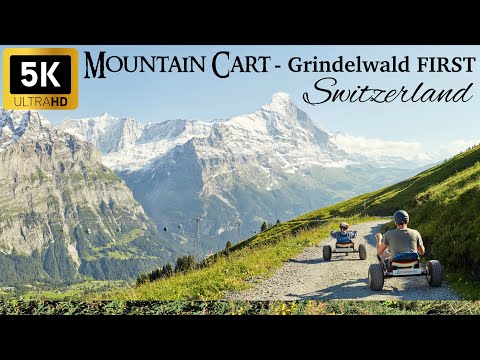 [ 4K ] Grindelwald FIRST Mountain Cart Ride | Switzerland Adventure | 4K 60fps video