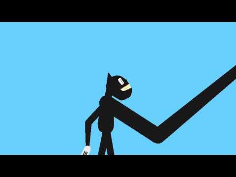 Cartoon cat versus earth Godzilla