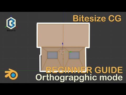 How to start in Blender - Beginner guide 7-  Orthographic mode