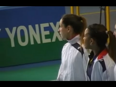 Top 12 Badminton 2014-2015 Aulnay-sous-Bois - Oullins : entrée des équipes