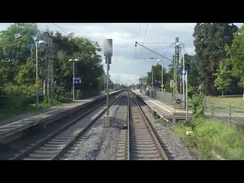 Führerstandsmitfahrt: BR 401 (ICE 1), Main-Neckar-Bahn, Weinheim (Bergstrasse) - Frankfurt