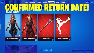 BLACK WIDOW SKIN RETURN RELEASE DATE IN FORTNITE ITEM SHOP! (OG Black Widow Coming Back)