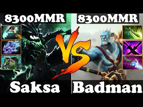 Dota 2 - Saksa 8300MMR Outworld Devourer VS Badman 8300MMR Phantom Lancer - Ranked Gameplay