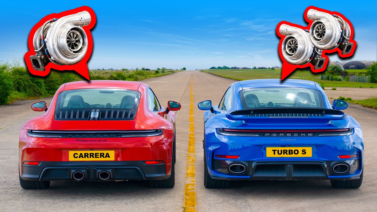 Porsche Turbo S v Carrera GTS: DRAG RACE