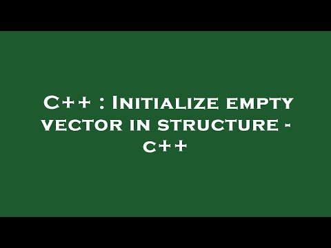 C Initialize Empty Vector