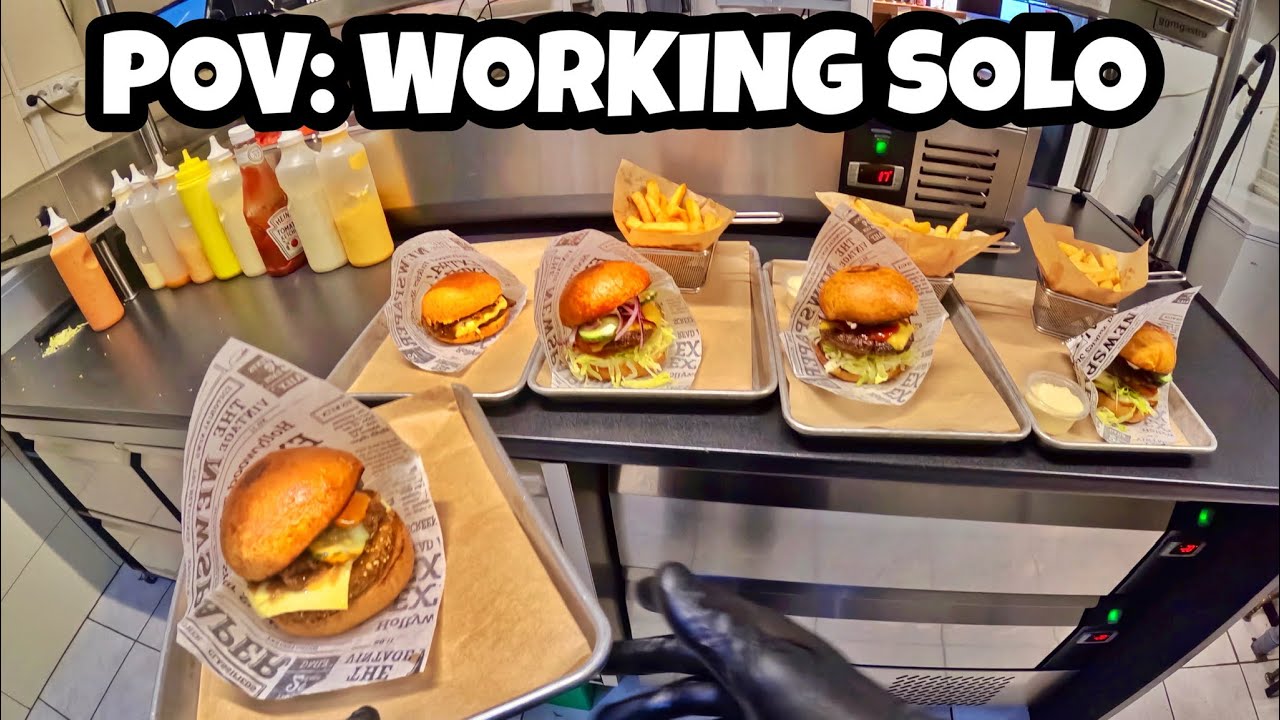POV: Working Alone in My Burger Shop | Non-Stop Burger & Fries Rush 🔥🍔🍟