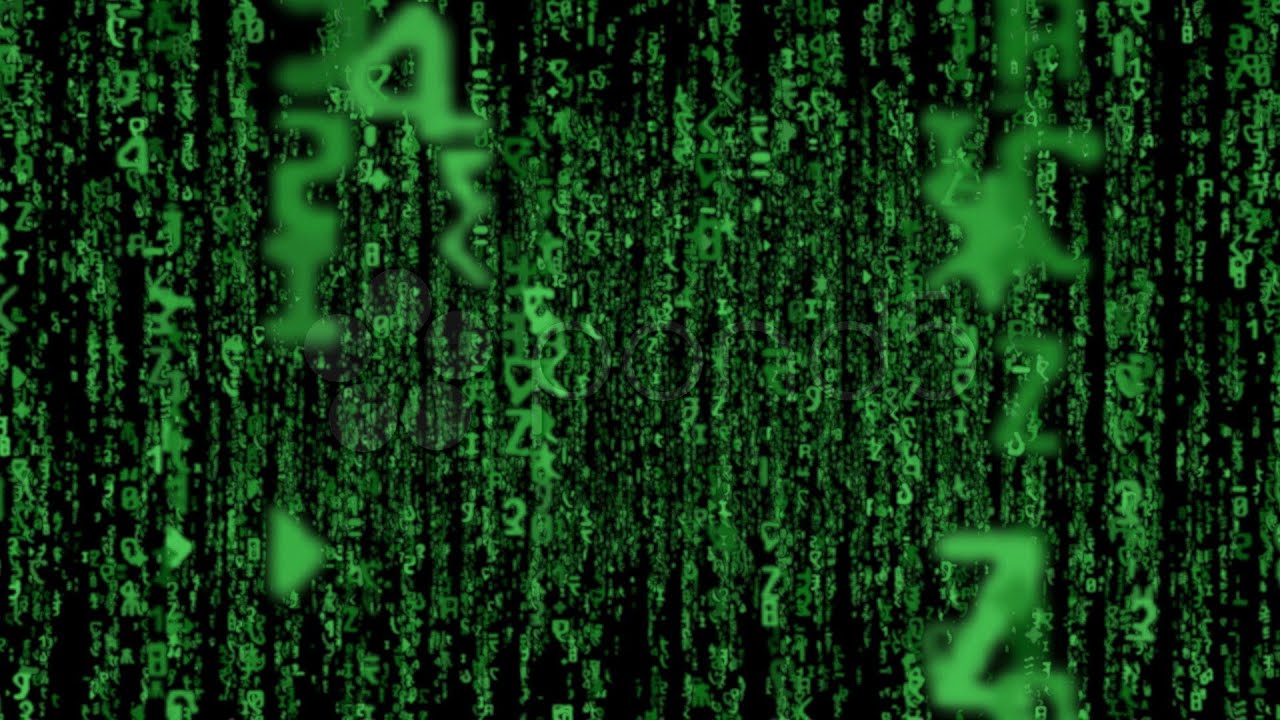Fly Through Matrix Code Loopable. Stock Footage