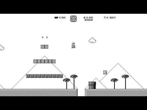 Super Mario Bros. X (SMBX2) Beta 5.2 Custom Level - Classical Desert (Grayscale Variant)