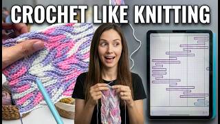STOP! Enough boring single crochet! Try this stitch that looks like knitting + How to Read Charts