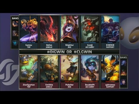 DIG vs CLG Game 2 Highlights - TEAM DIGNITAS vs COUNTER LOGIC GAMING - Week 9 NA LCS SUMMER 2015