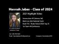 Hannah Jabas 2021 Highlights