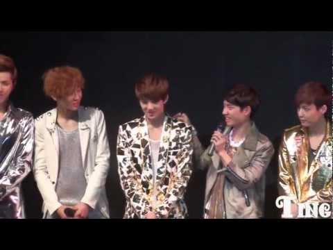 [FANCAM] 120401 - EXO Showcase Talk (D.O. talks about Sehun)