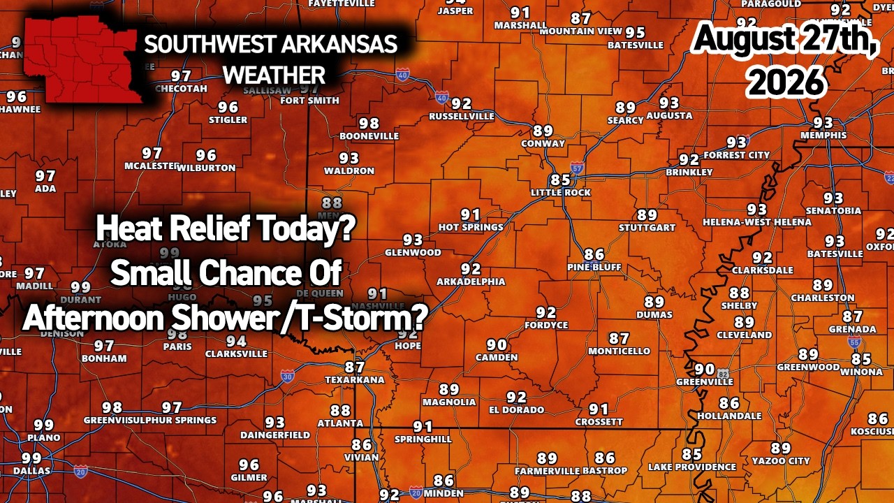 A Little Cooler Today... Isolated Showers & T-Storms Possible This Afternoon?
